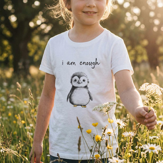 Eric “I Am Enough” Organic Kids T-Shirt | Positive Affirmation Tee | Confidence Clothing for Toddlers & Children (2–12 Years)